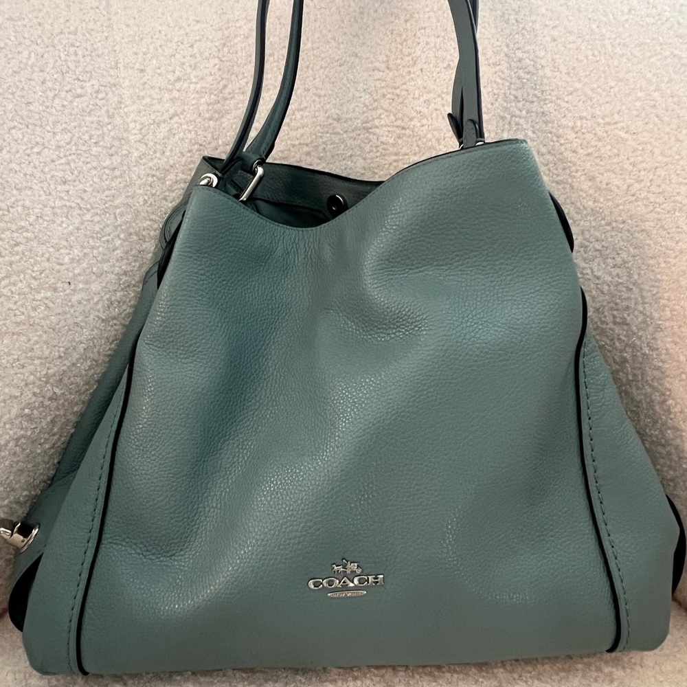 Coach Teal Leather Shoulder Bag